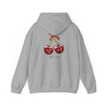 Cherry Graphic Hoodie — "Just a Girl" Vintage Fruit Pullover