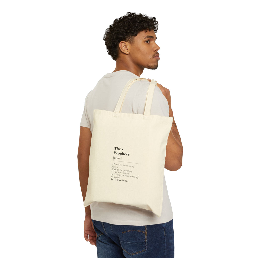 Tote Bag — Minimal 'The Prophecy' Cotton Canvas Bookish Tote