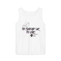 Tank Top — "To Speak or To Die" Graphic Tank with Floral Accent