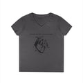 Anatomical Heart V-Neck Tee — "Who Knew That Perfect Love Story Existed"