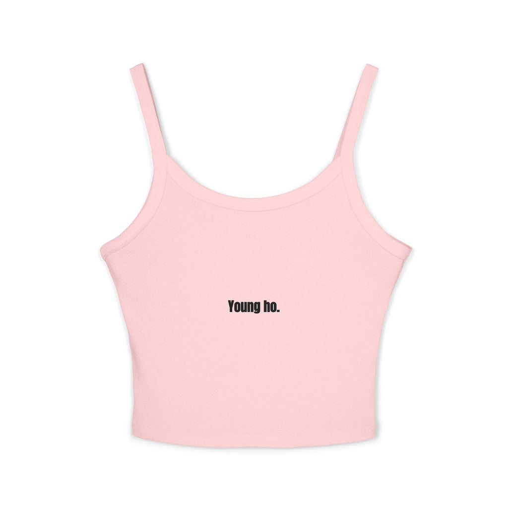 'Young hoe' Minimalist Women's Spaghetti Strap Tank Top