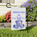 Perfect Mix of Whimsy and Bitch Garden Flag – Cute Iridescent Bear Decorative Banner