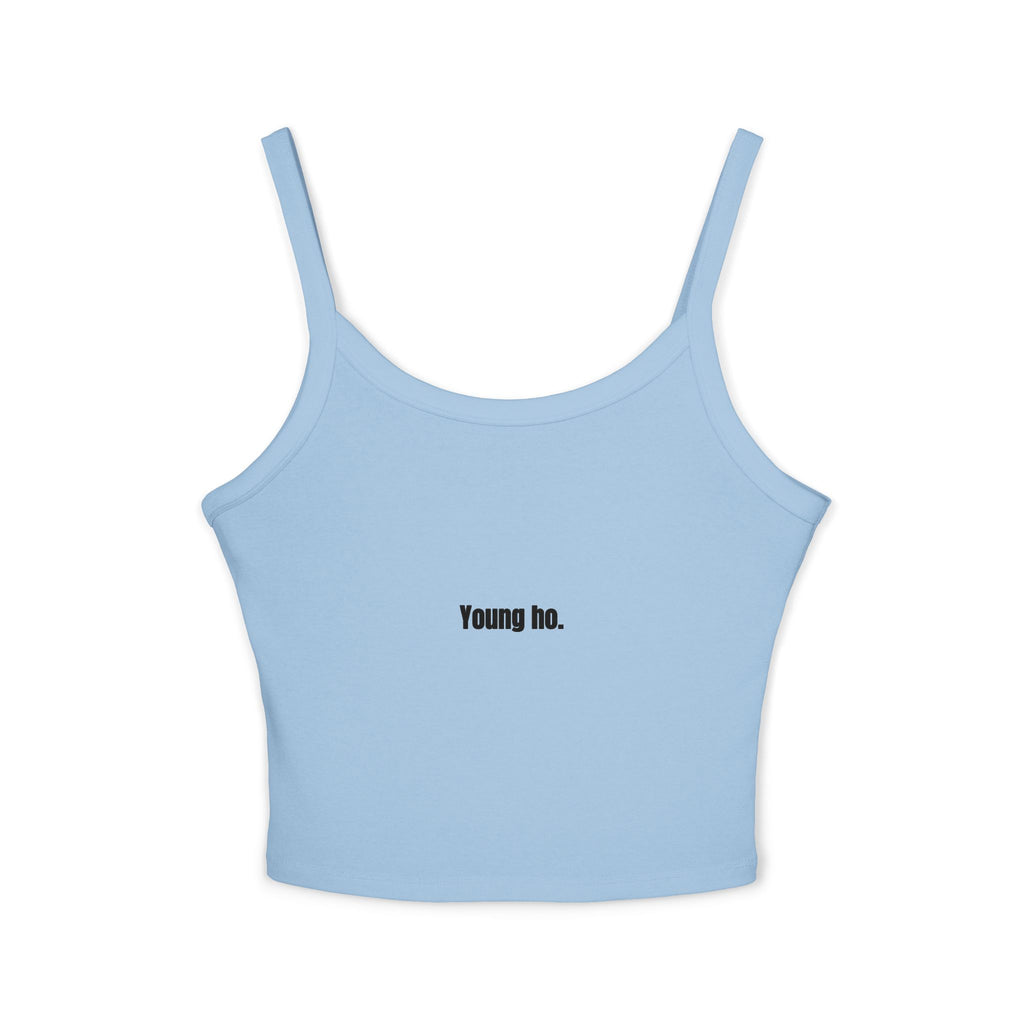 'Young hoe' Minimalist Women's Spaghetti Strap Tank Top