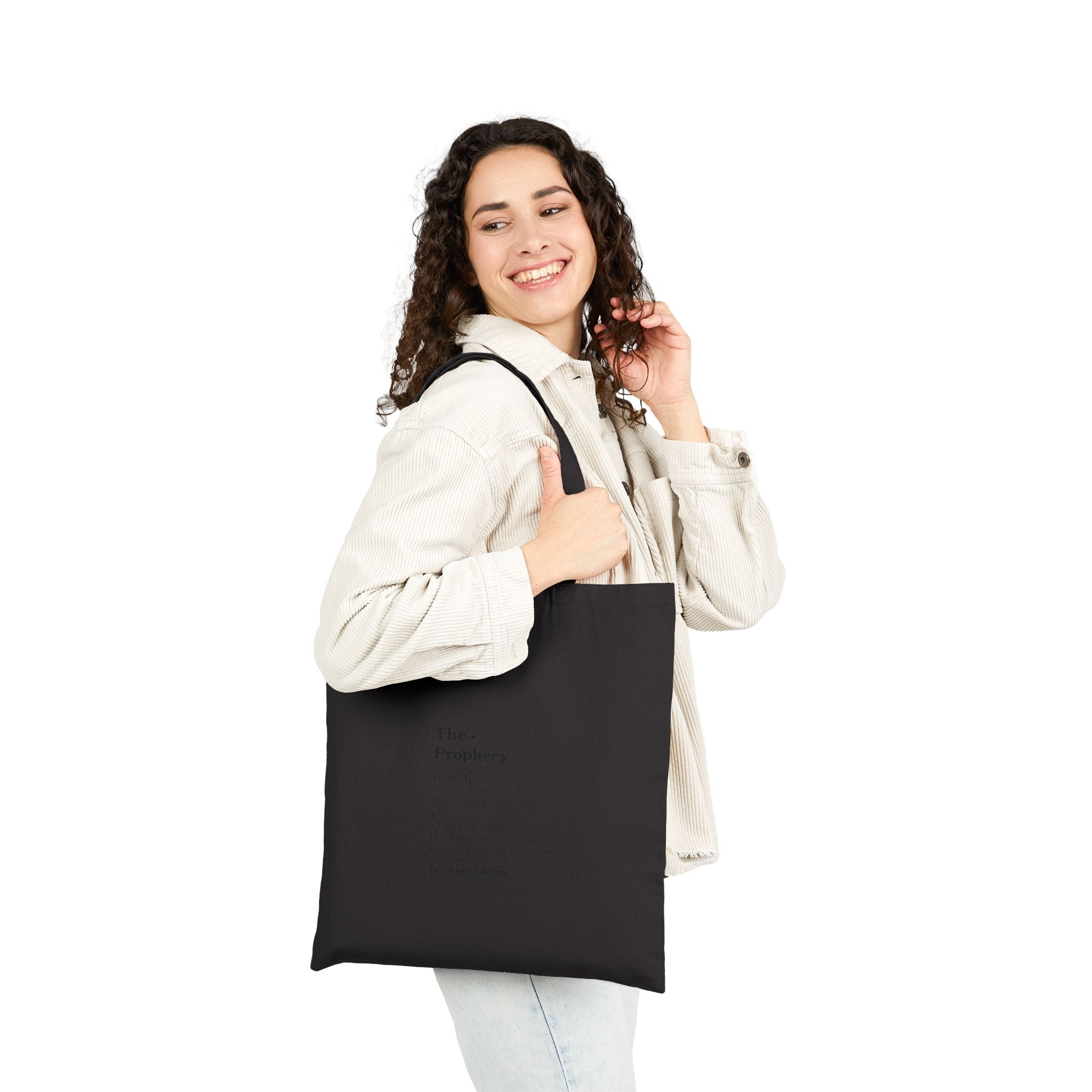 Tote Bag — Minimal 'The Prophecy' Cotton Canvas Bookish Tote