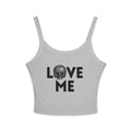 Love Me Skull Tank Top — Women's Spaghetti Strap Crop
