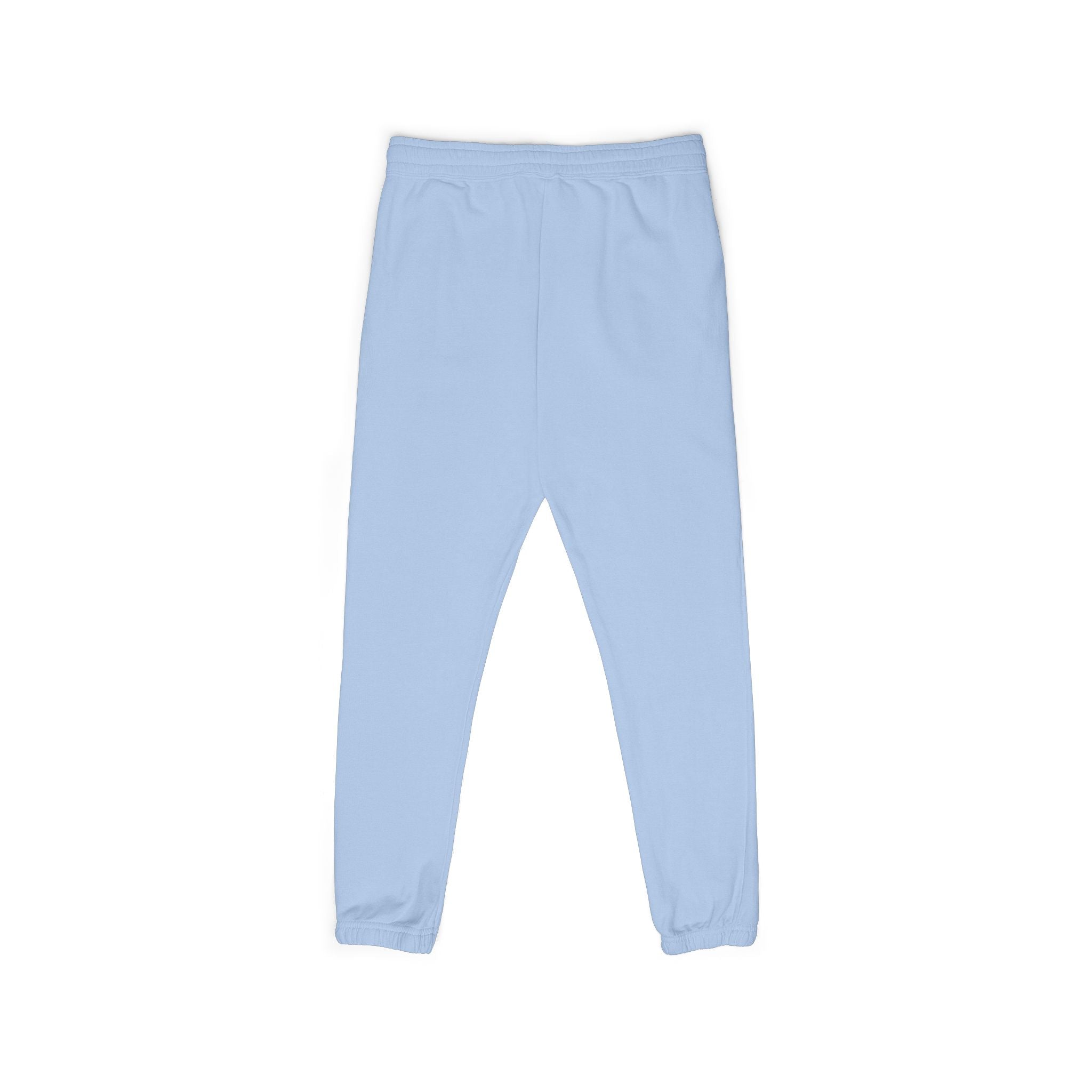 Cute Bunny Patch Sweatpants — Cream Fleece Joggers with Floral Rabbit Design