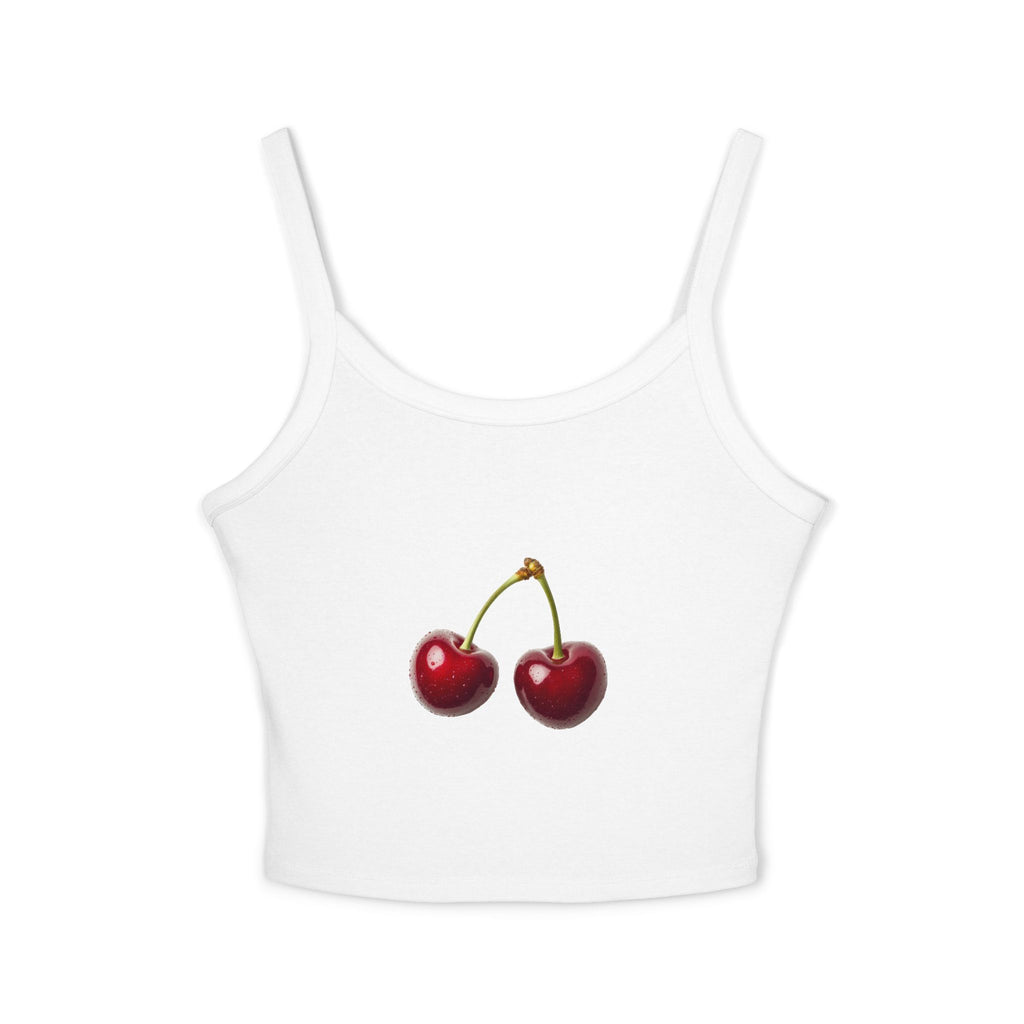 Cherry Graphic Spaghetti Strap Tank