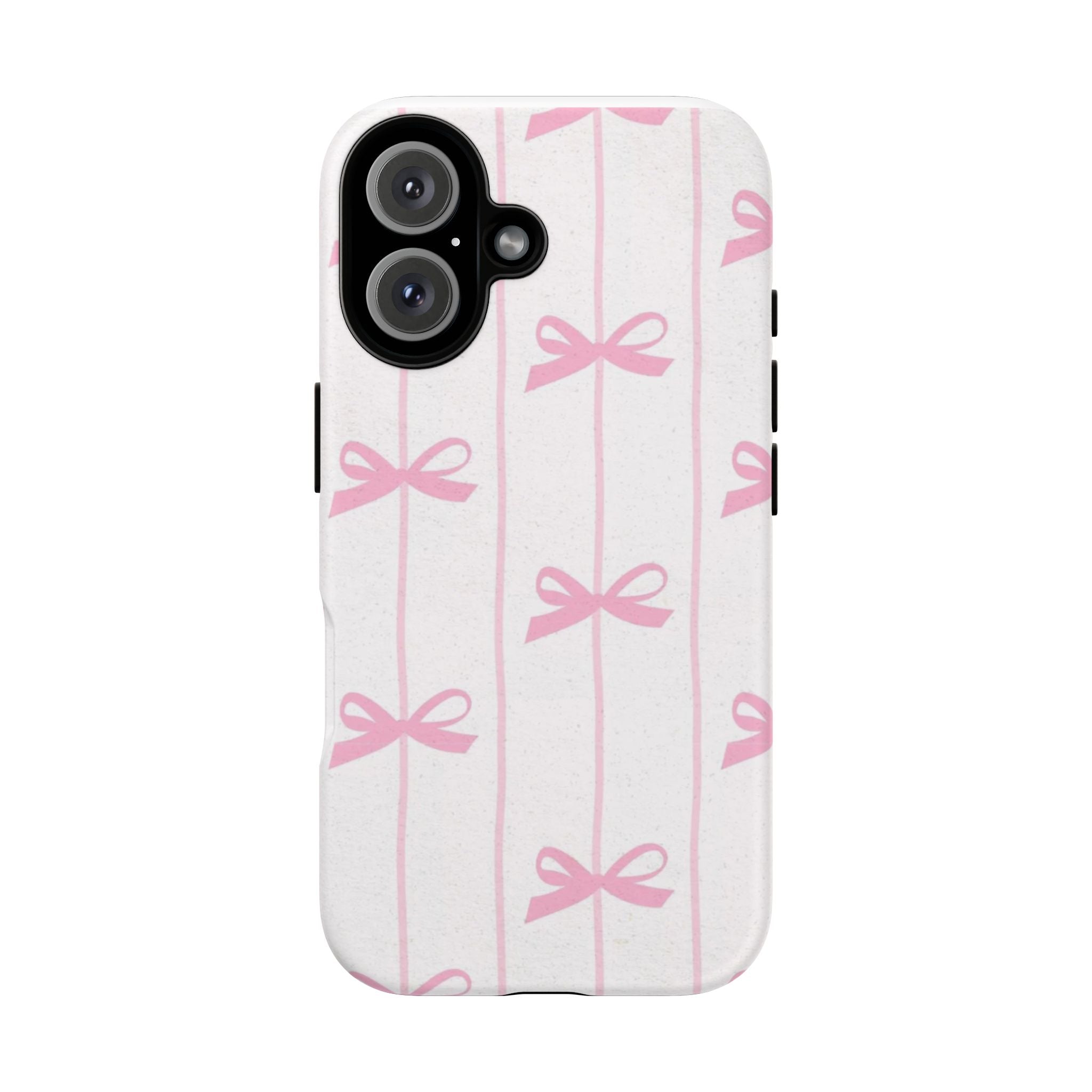 Phone Case — Pink Bow Pattern Tough Protective Cover
