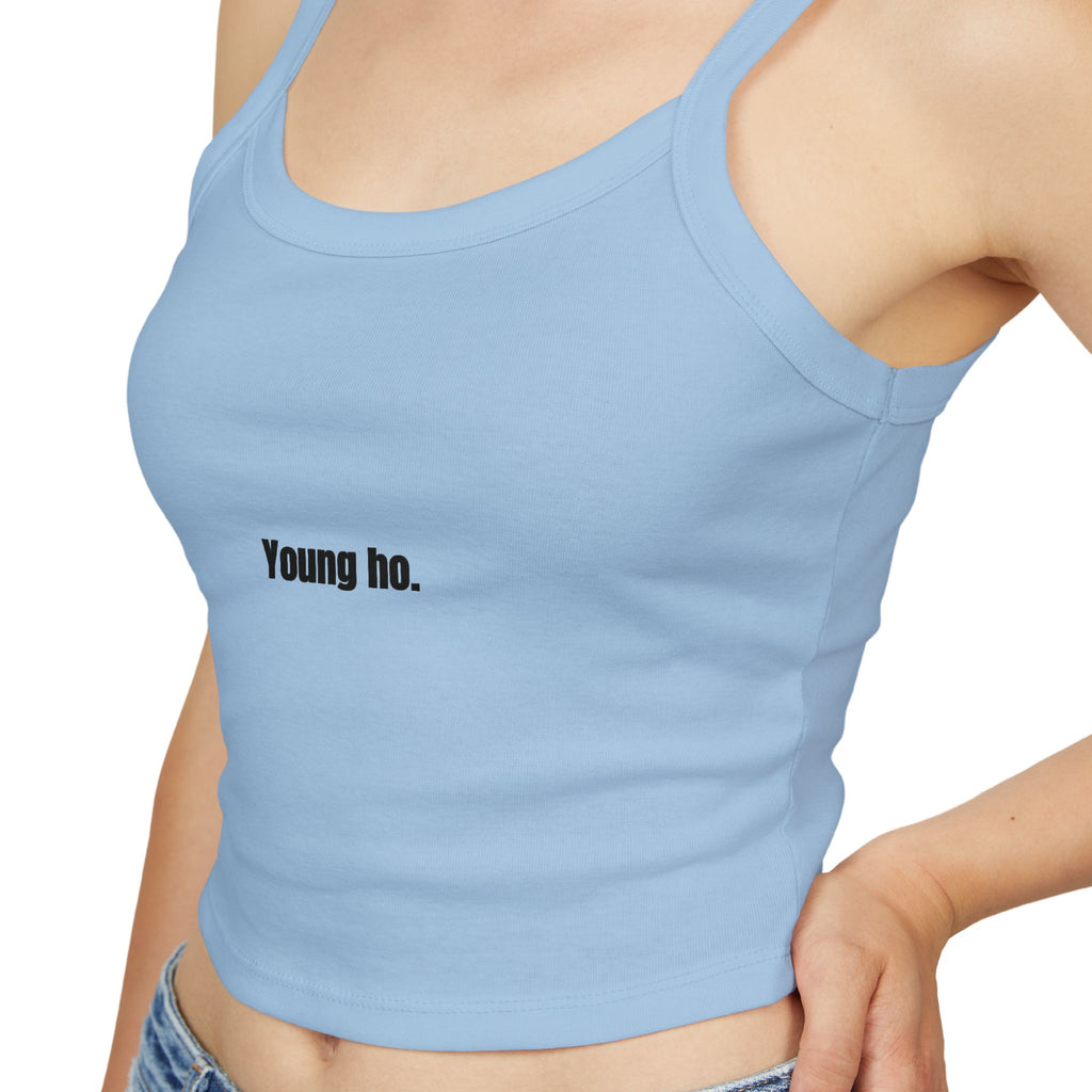 'Young hoe' Minimalist Women's Spaghetti Strap Tank Top