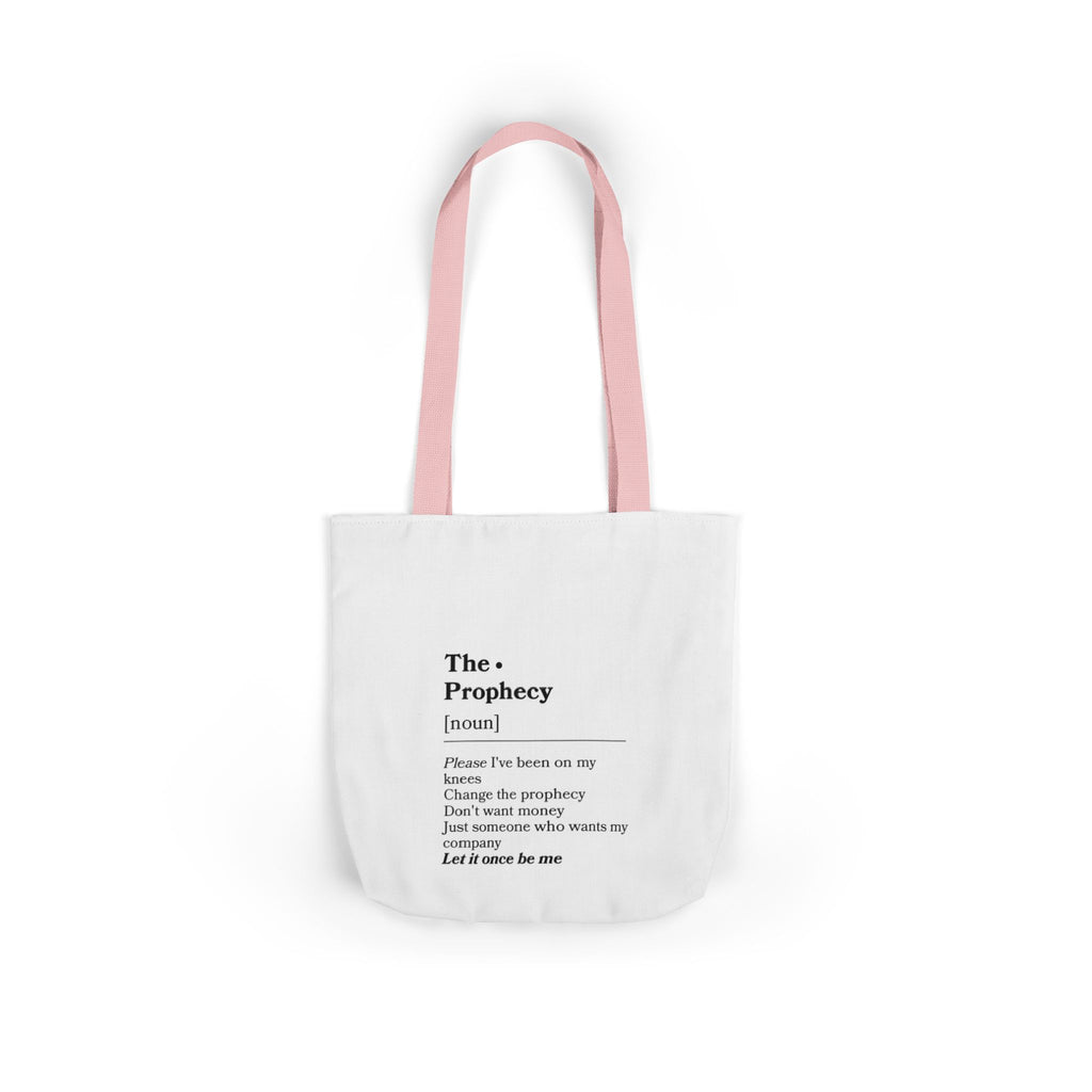 Canvas Tote — “The Prophecy” Text Print Eco Tote Bag