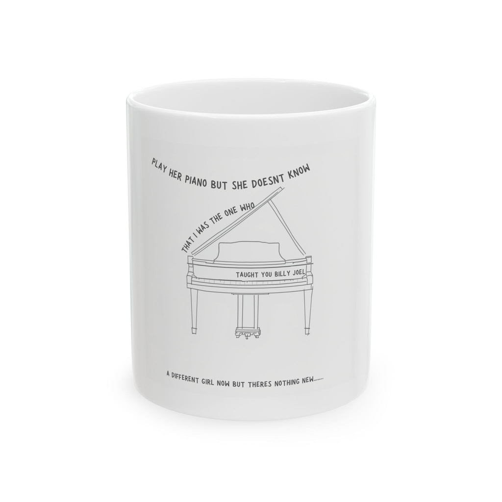 Piano Lyrics Ceramic Mug — “Deja Vu” Coffee Cup (11oz/15oz)