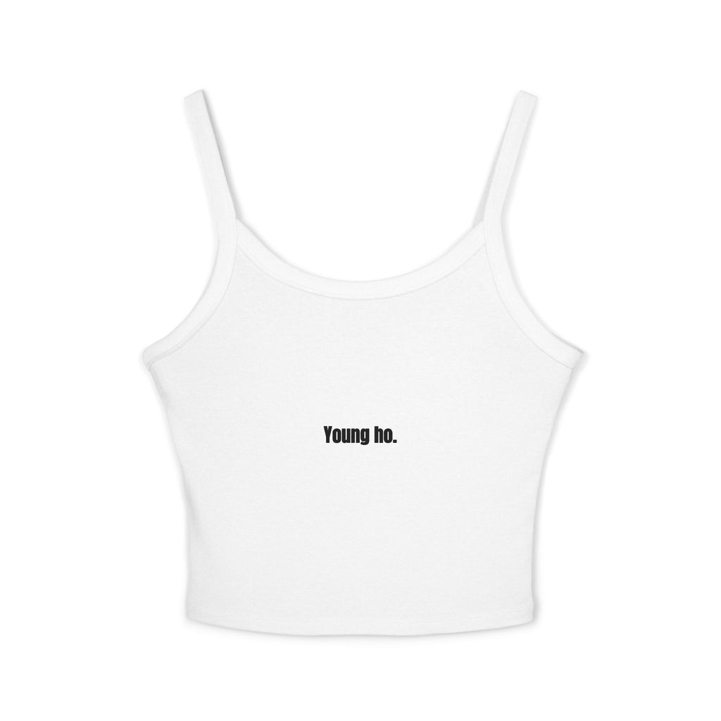 'Young hoe' Minimalist Women's Spaghetti Strap Tank Top