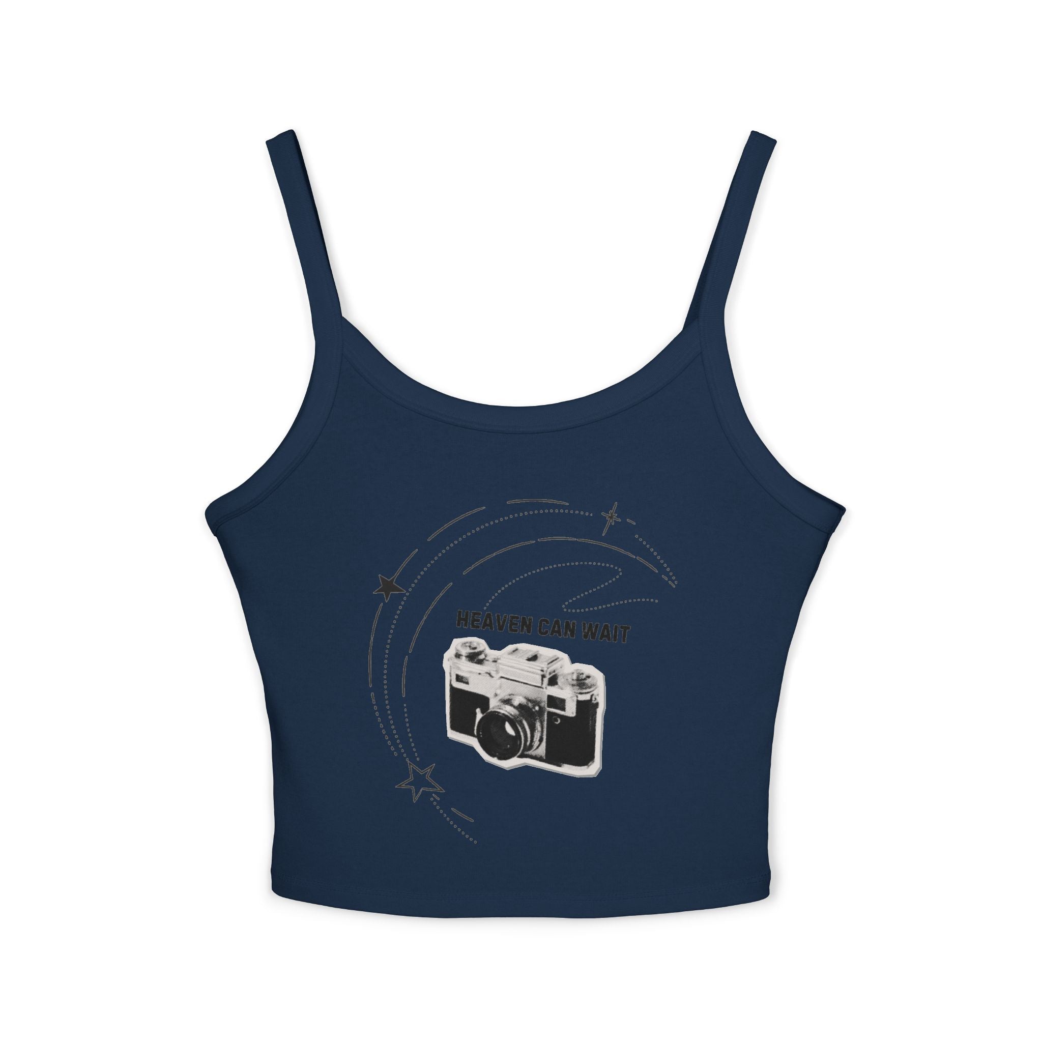 Camera Graphic Tank Top — "Dreamin' Can Wait" Vintage Camera Crop