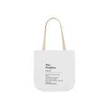 Canvas Tote — “The Prophecy” Text Print Eco Tote Bag