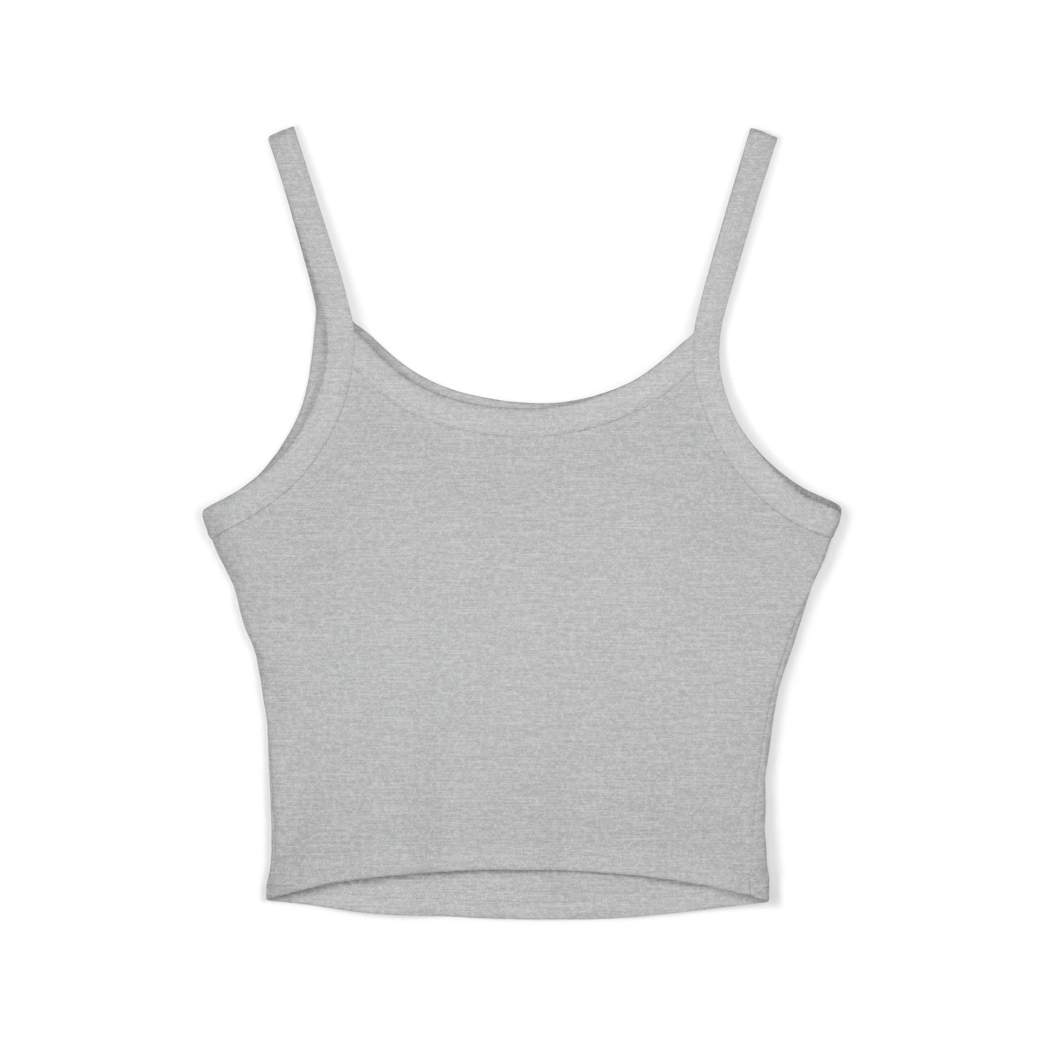 Birthday Babe Tank Top — “She Da Birthday” Pink Script Cropped Spaghetti Strap