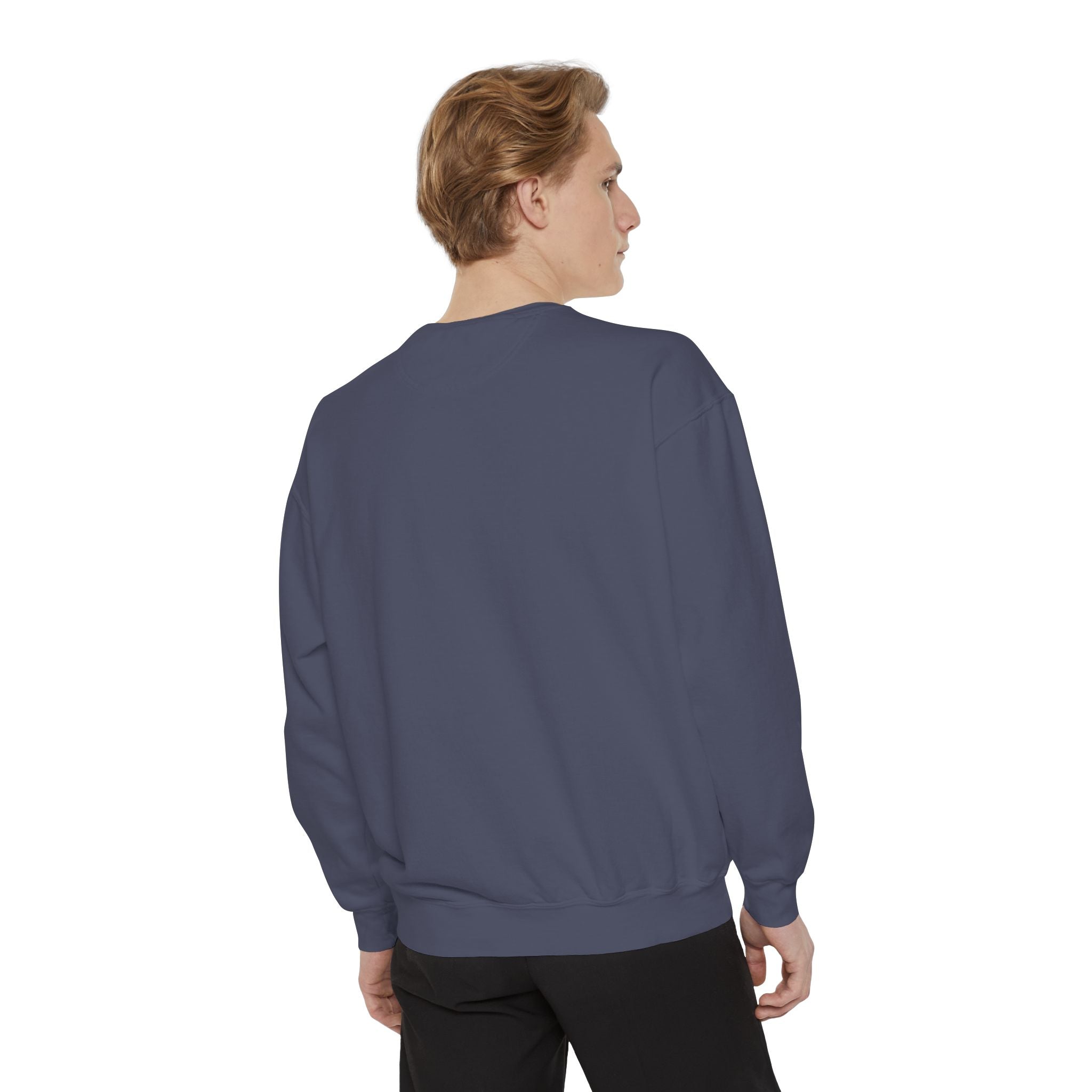 Heart Illustration Sweatshirt — “Who Wants That Perfect Love Story Anyways” Graphic Crewneck