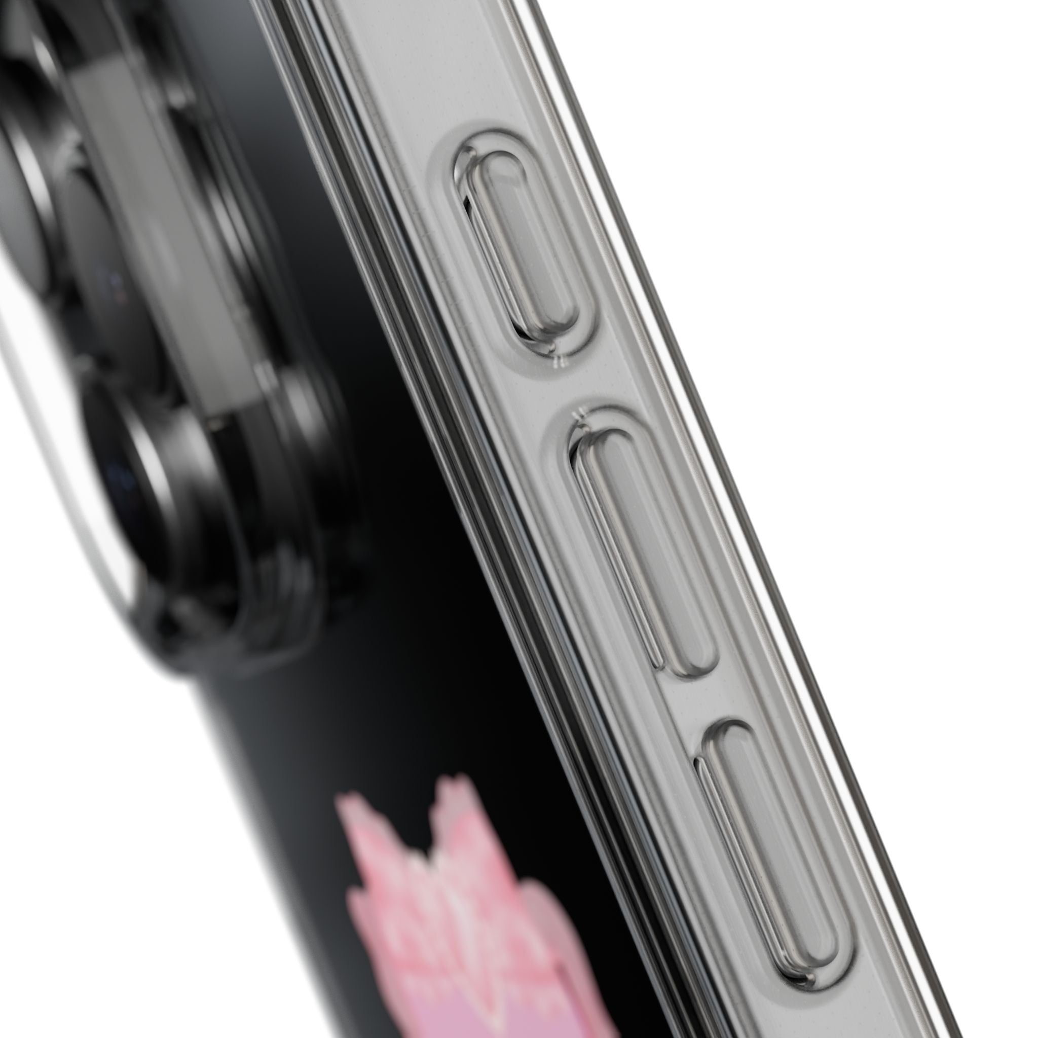 Clear Phone Case — Pink Teddy Bouquet Design