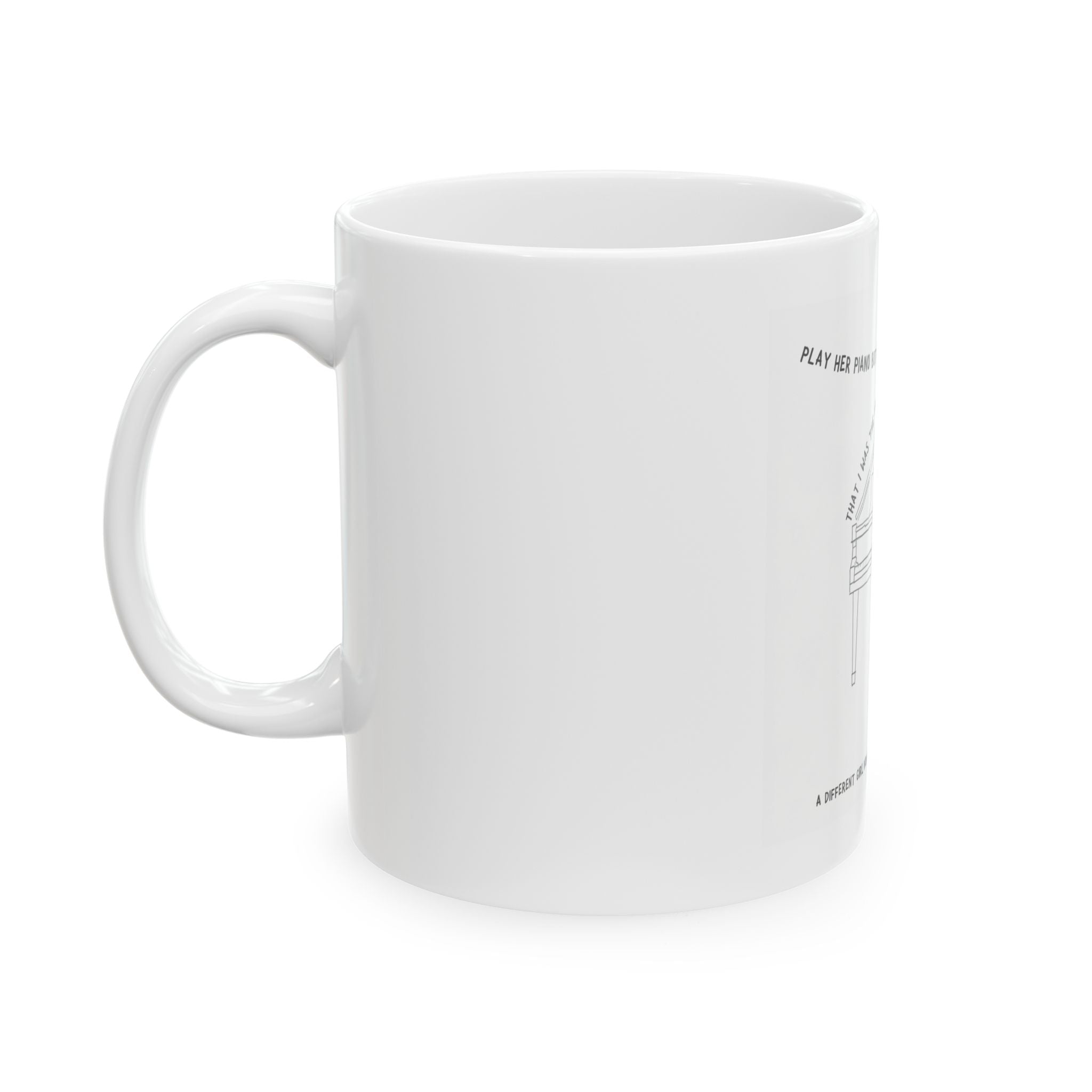 Piano Lyrics Ceramic Mug — “Deja Vu” Coffee Cup (11oz/15oz)