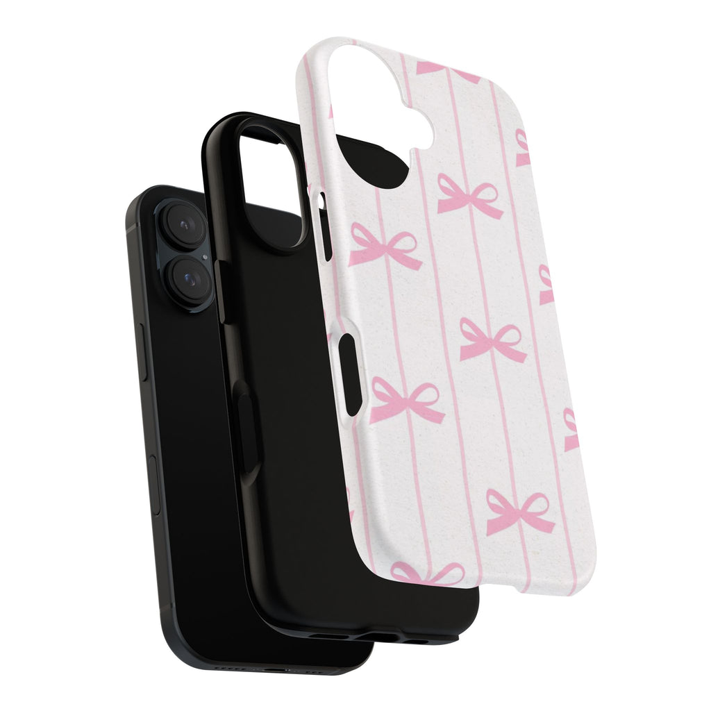 Phone Case — Pink Bow Pattern Tough Protective Cover