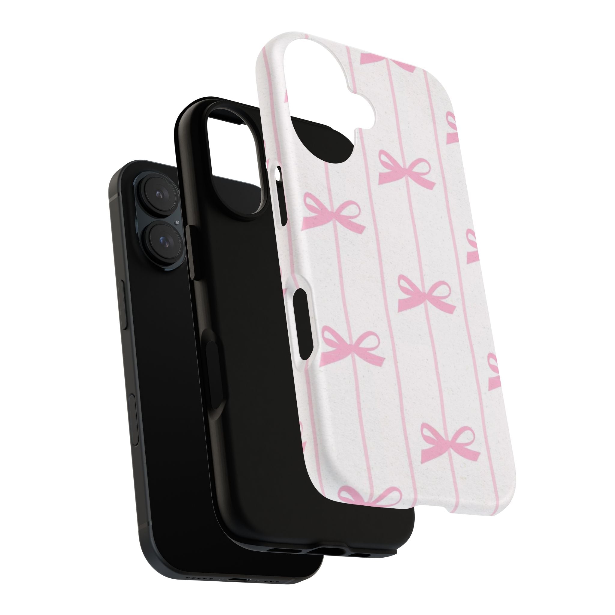 Phone Case — Pink Bow Pattern Tough Protective Cover