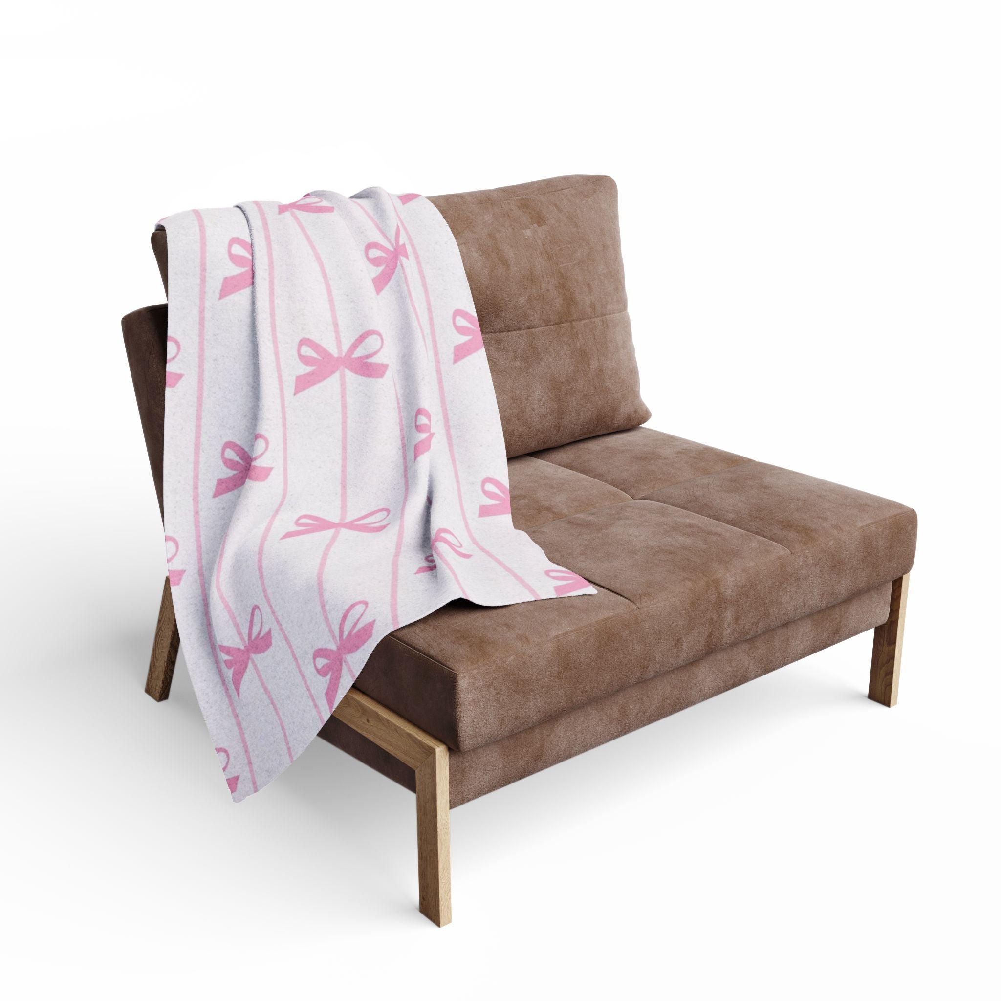 Arctic Fleece Blanket — Pink Bow Pattern Cozy Throw