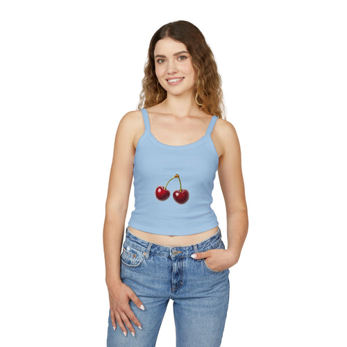 Cherry Graphic Spaghetti Strap Tank